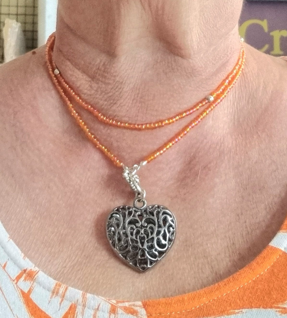 LARIOT STYLE SEED BEAD NECKLACE ( THREE COLOURS )