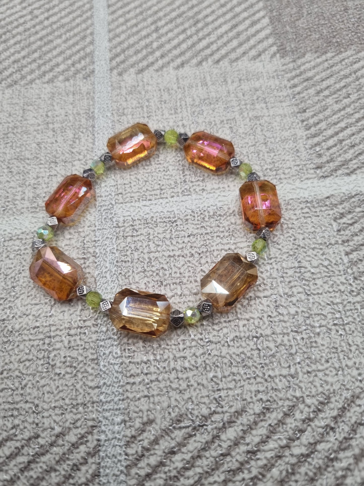 CRYSTAL BRACELETS IN ORANGE & GREEN