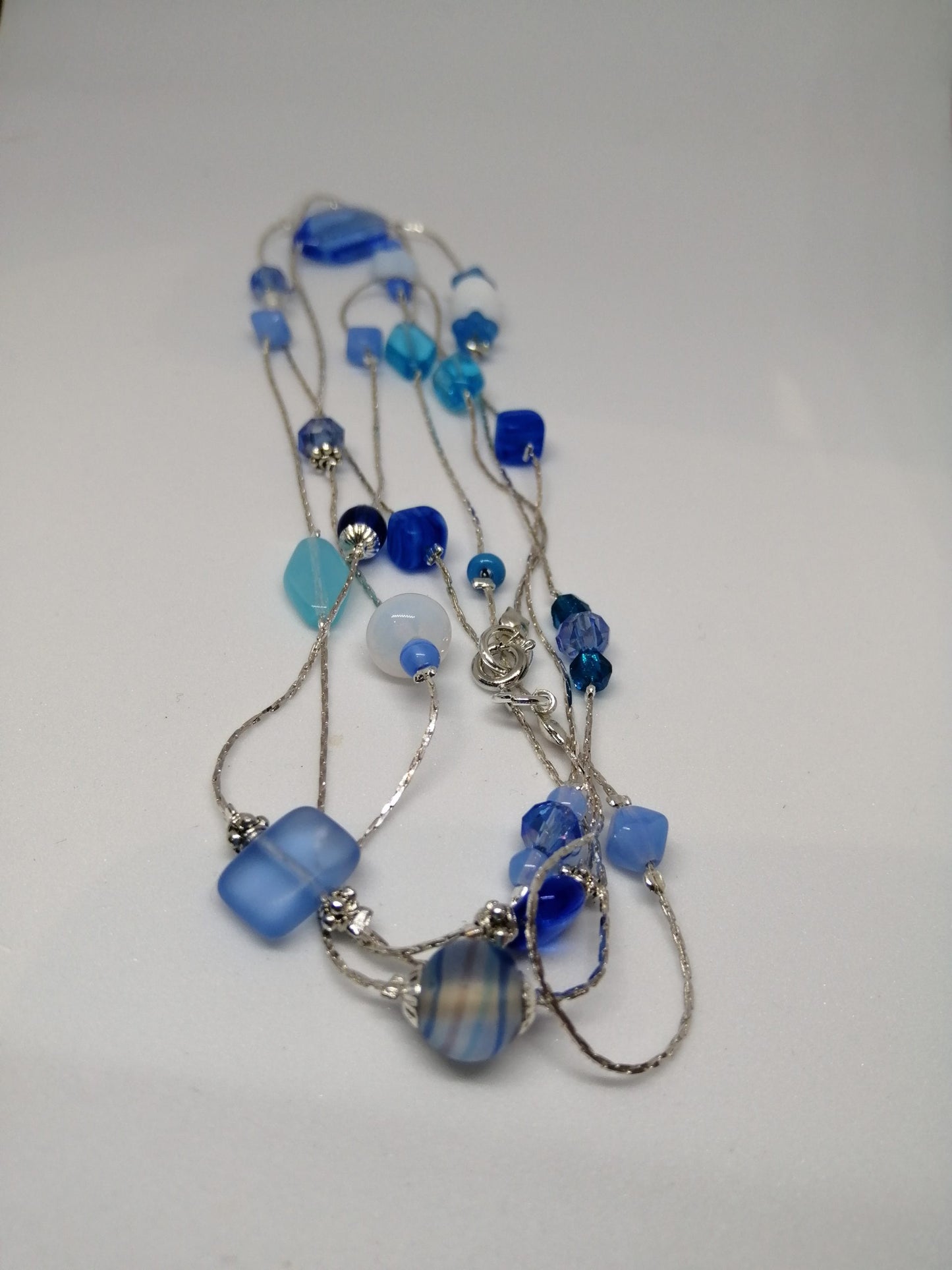 BLUE AND TURQUOISE LONG NECKLACE