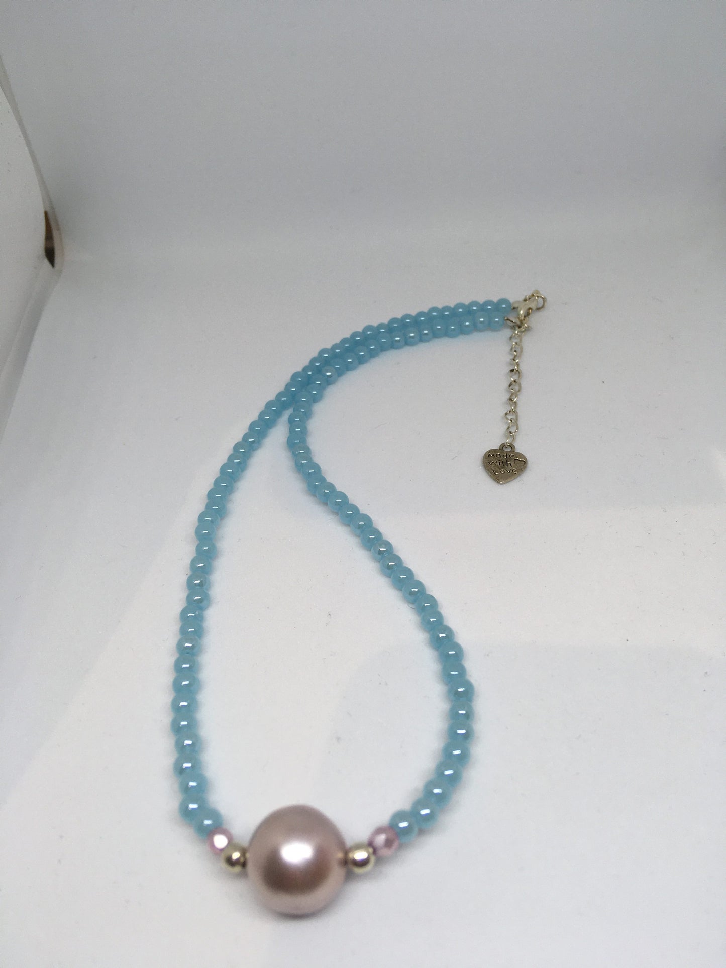 BABY BLUE CHOKER NECKLACE