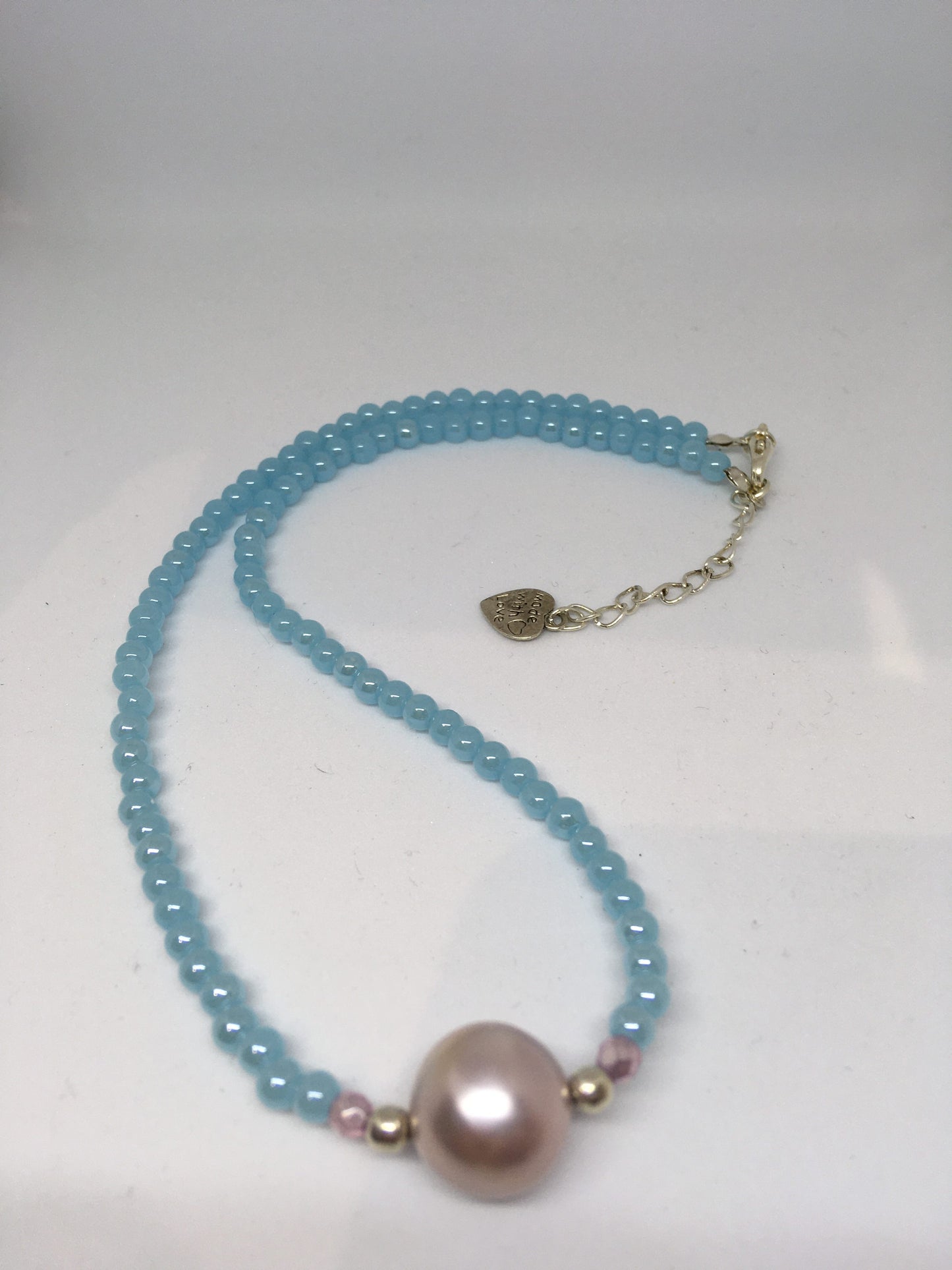 BABY BLUE CHOKER NECKLACE