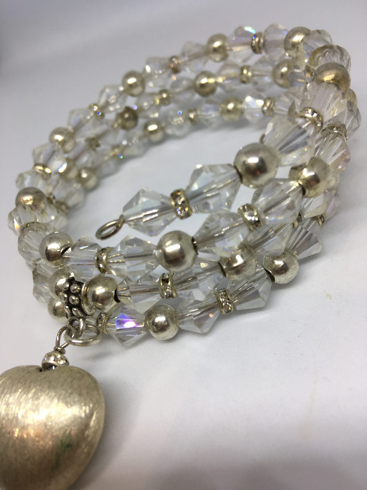 MEMORY WIRE CLEAR AB CRYSTAL BRACELET