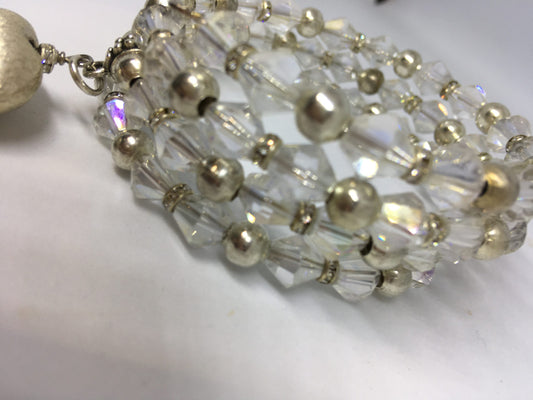 MEMORY WIRE CLEAR AB CRYSTAL BRACELET