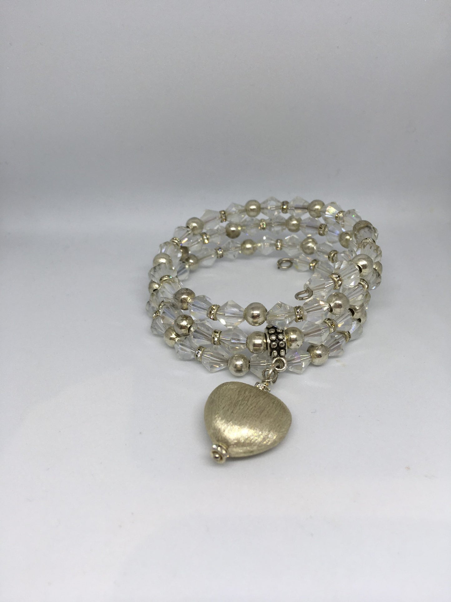 MEMORY WIRE CLEAR AB CRYSTAL BRACELET