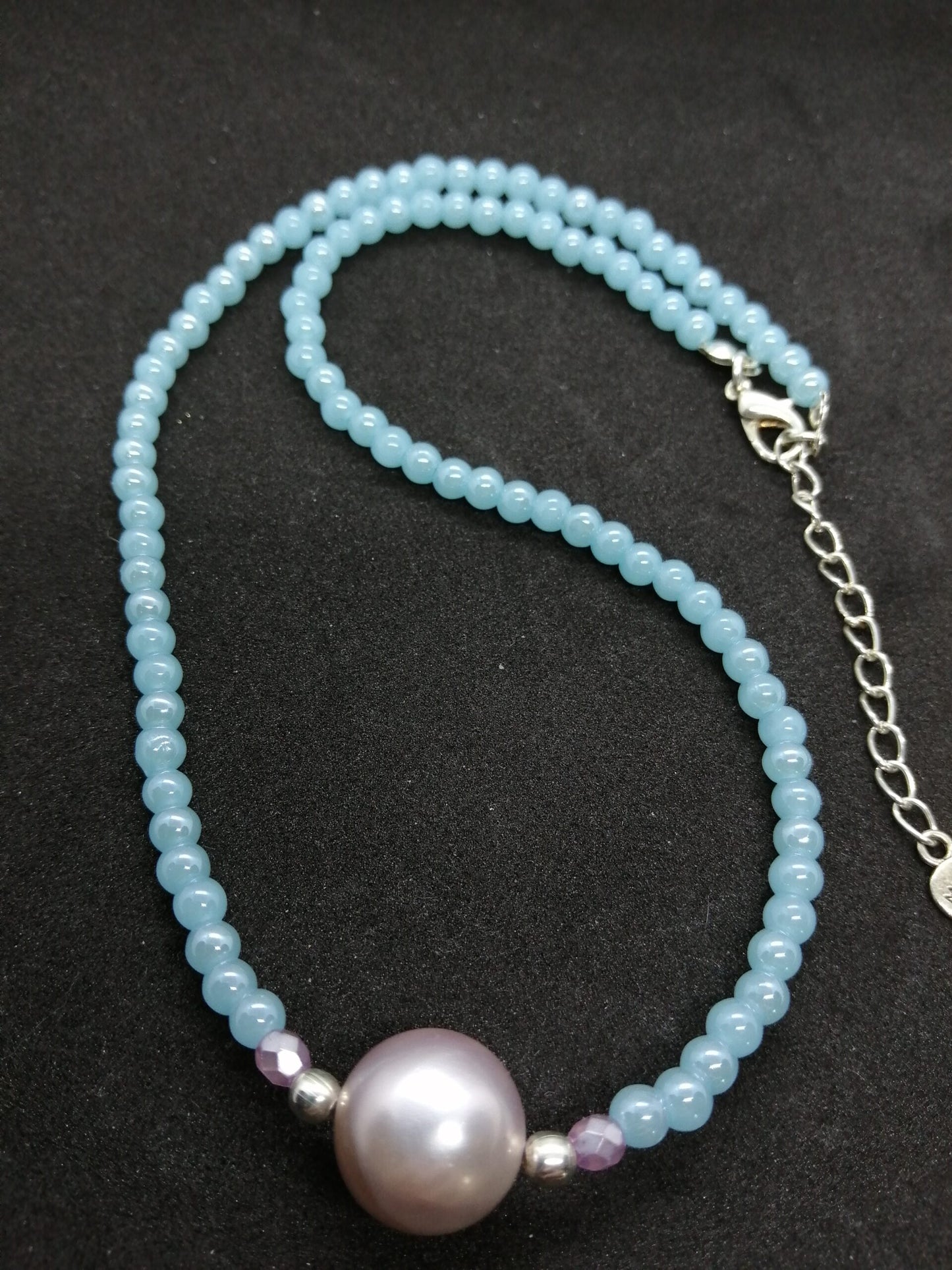 BABY BLUE CHOKER NECKLACE