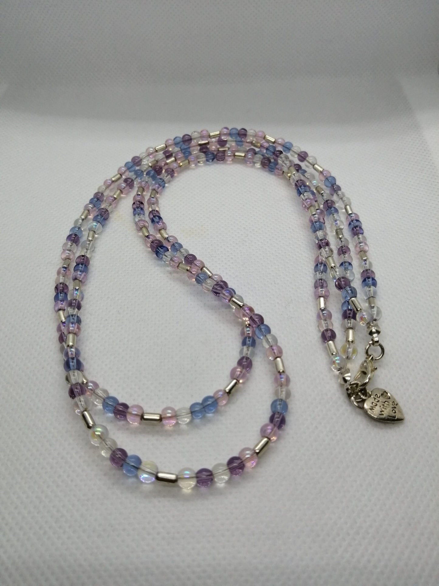 MIXED 4MM BEAD 2 STRAND NECKLACE