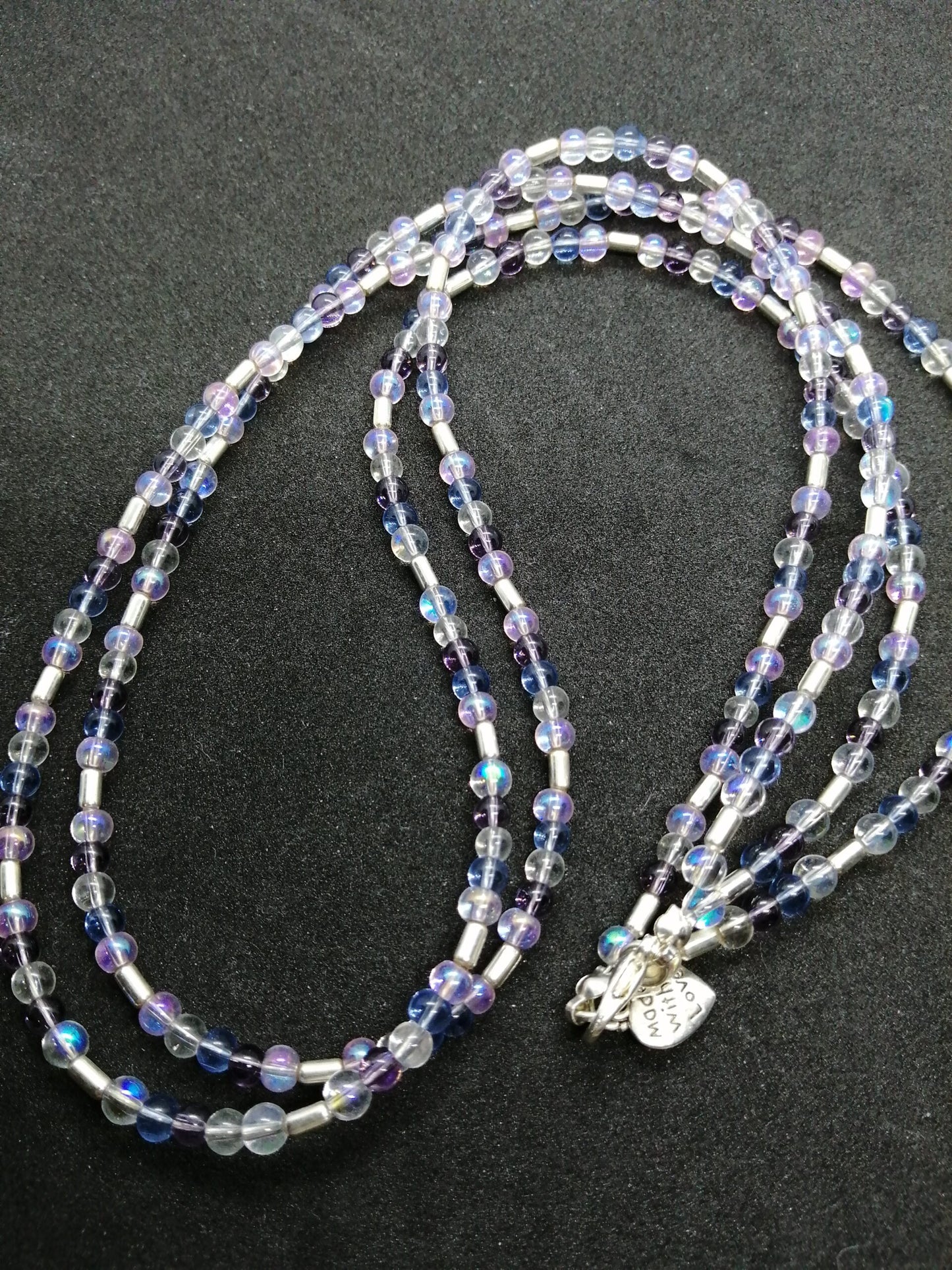 MIXED 4MM BEAD 2 STRAND NECKLACE