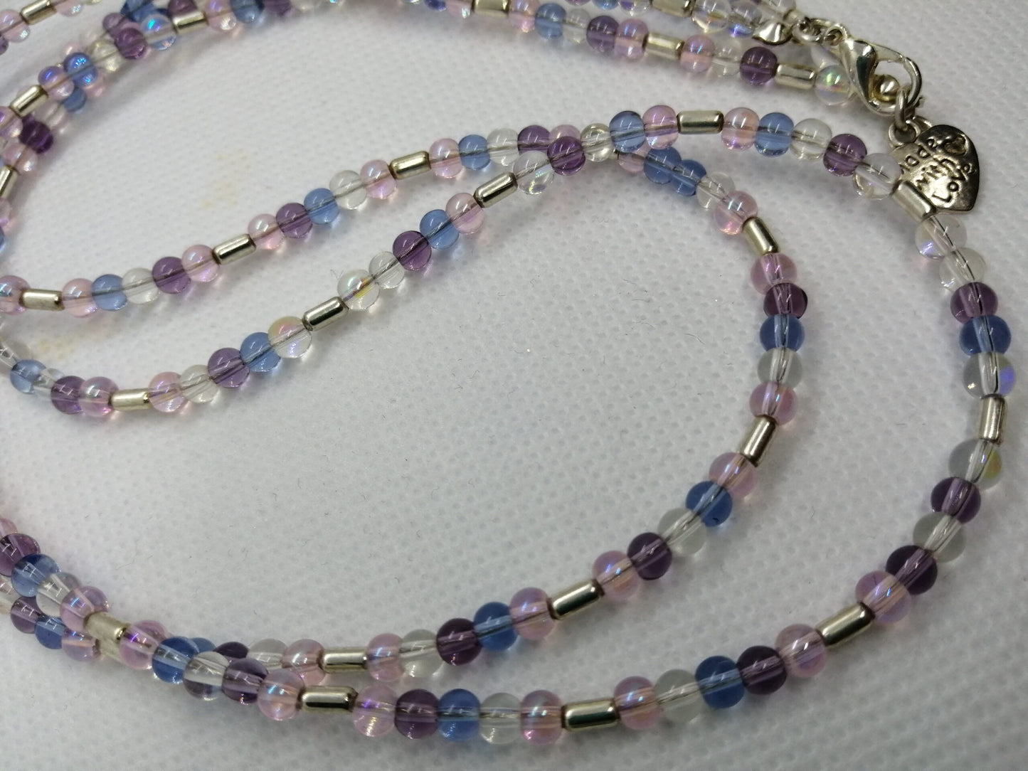 MIXED 4MM BEAD 2 STRAND NECKLACE