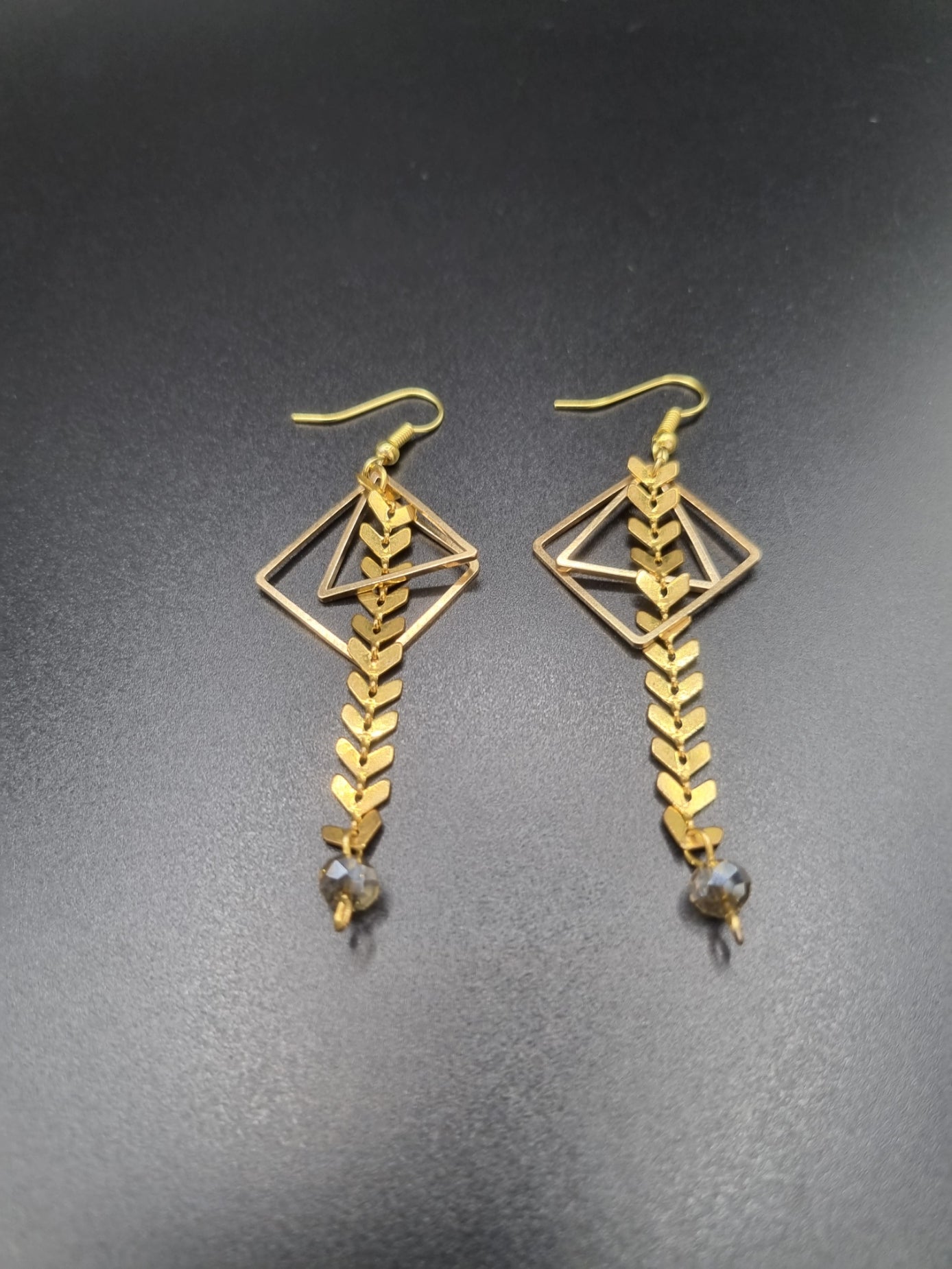 BRASS LONG EARRINGS